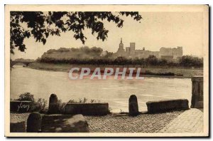 Old Postcard Tarascon (B R) The Rhone and Chateau des Papes