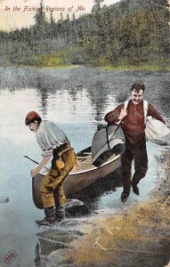 Two Men and a Boat Fishing 1908 
