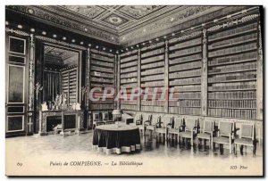 Old Postcard Palais De Compiegne The Library