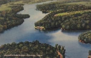 Illinois Galesburg Airview Of Lake Bracken Curteich