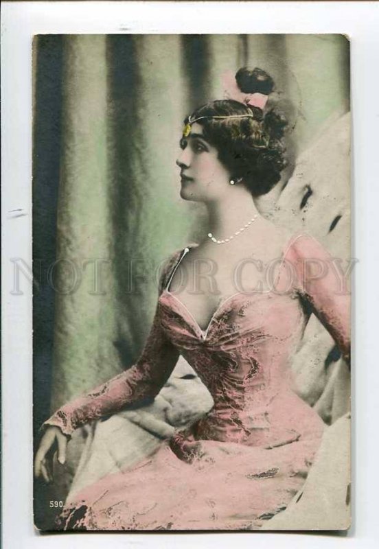 3074160 Lina CAVALIERI Italian OPERA Star Vintage PHOTO tinted