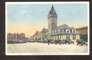 PORTLAND MAINE RAILROAD DEPOT TRAIN STATION VINTAGE POSTCARD