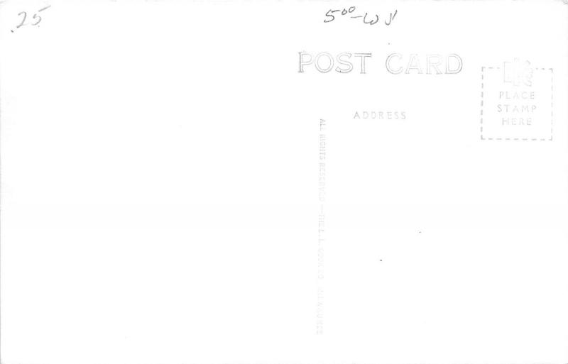 Eagle Harbor Michigan~People Overlooking West Bluff~Waves Crashing~1940s RPPC