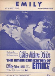 James Garner Julie Andrews The Americanization Of Emily XL Sheet Music