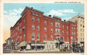 F5/ Hagerstown Maryland Postcard 1933 Hotel Hamilton