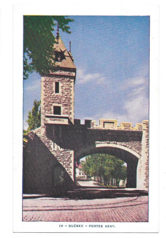 Canada Quebec Portes Kent Door in City Wall Vintage QPE Postcard