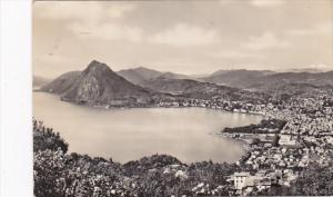 Switzerland Lugano Ponte di Melide Monte San Salvatore e Monte Rosa 1957 Photo