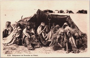 Tunisia Campement de Nomades au Desert Vintage Postcard C196