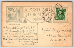 Maybe It's Both   Rochester   New Hampshire  Cancel  Postcard   1916