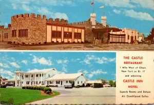 New York Olean The Castle Restaurant and Castle Inn Motel Split View