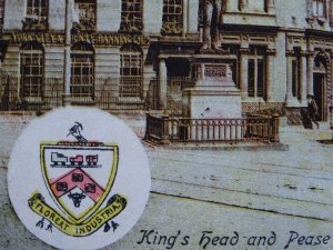 County Durham DARLINGTON Kings Head & Pease Monument c1910 Postcard