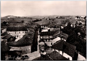 Venchio d'Asti Panorama Italy Houses Residences Real Photo RPPC Postcard