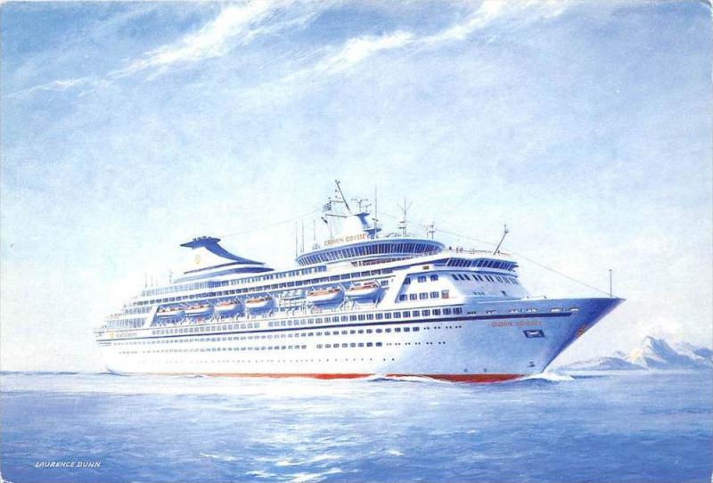 M/S Crown Odyssey, Royal Cruise Line artist SIgned laurence Dunn