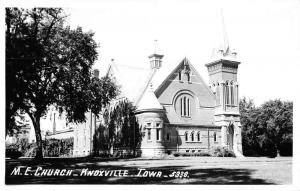 Knoxville Iowa ME Church Exterior Real Photo Antique Postcard K53096