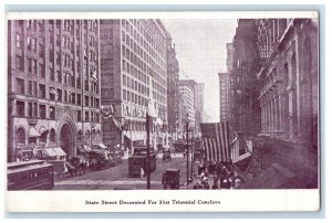 c1910's State Street Decorated For 31st Triennial Conclave Chicago IL Postcard