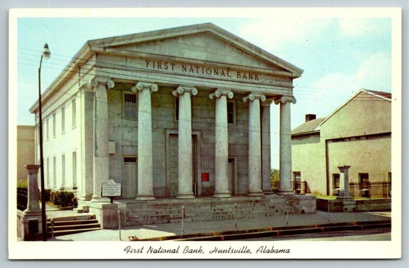 Huntsville   Alabama  First National Bank  Postcard