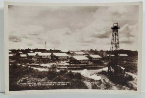Colombia Partial View of the Oil Camp El Centro Barranca RPPC Postcard P11