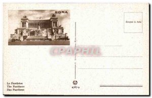 Old Postcard It Pantheon Roma