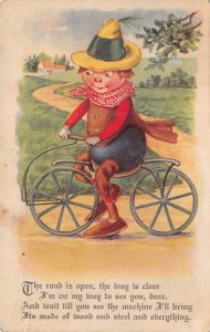 Silly Billie describes his bicycle-fahrrad-bicicletta~Gartner & Bender postcard