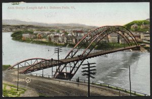 Arch Bridge Bellows Falls Vermont Used c1906