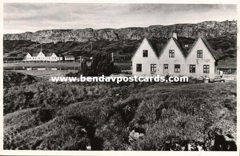 iceland, ÞINGVELLIR THINGVELLIR, Ancient Site of Althing Parliament (1950s) RPPC