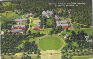 Aeroplane View of Johns Hopkins University Homewood Baltimore Maryland