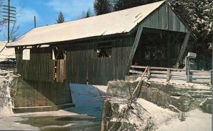 Winter View Covered Bridge - Johnson VT, Vermont