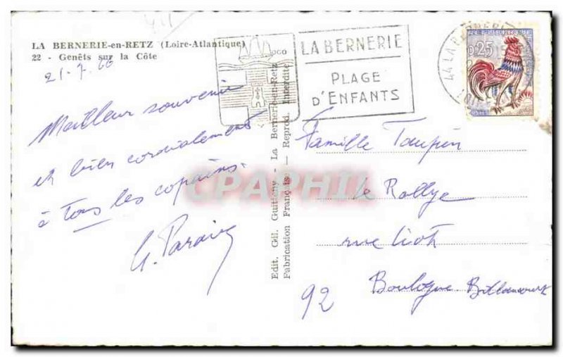 Modern Postcard La Bernerie en Retz Genets on the Riviera