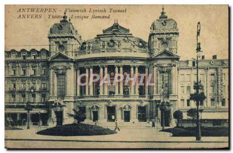 Old Postcard Antwerp Flemish Lyric Theater