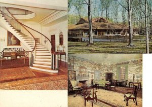 3~Postcards  DE Delaware  WINTERTHUR MUSEUM  Stairway~Pavilion~Chinese Parlor