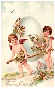 Easter 2 Cupids carrying Hugh Egg