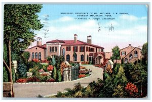 1941 Stonedge Residence Mr. And Mrs. J. B. Pound Chatanooga Tennessee Postcard