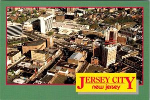 Jersey City, NJ New Jersey  JOURNAL SQUARE/DOWNTOWN Bird's Eye View 4X6 Postcard