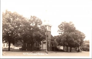 Real Photo Postcard M.E. Church in Imlay City, Michigan