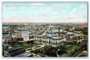 1908 Bird's Eye View Of Toledo From Nicholas Building Toledo OH Posted Postcard