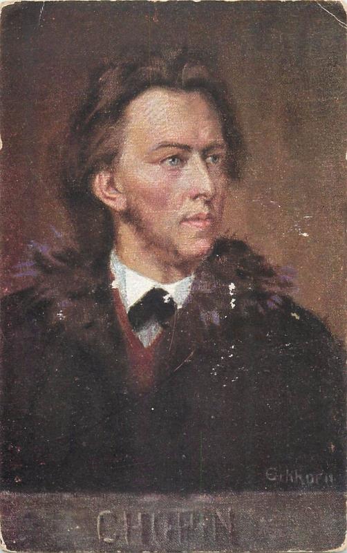 Chopin artist old postcard