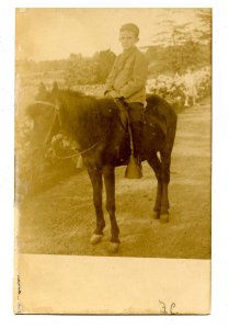 Children - Boy on Horse            *RPPC