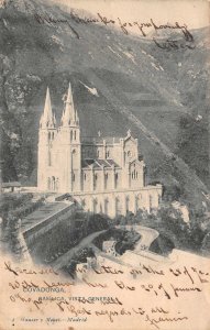 COVADONGA SPAIN BASILICA CHURCH PUERTO RICO TO USA POSTCARD 1906