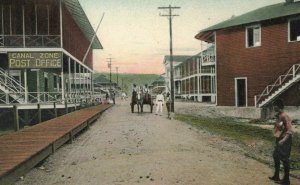 c.1907-15 Donkey Cart Empire Showing Canal Zone Post Office Postcard 10c1-31