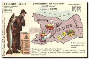 Postcard Old Scott Emulsion Department Calvados Caen Lisieux Bayeux Vitre