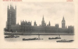Navigation & sailing related postcard London Parlament coal barge