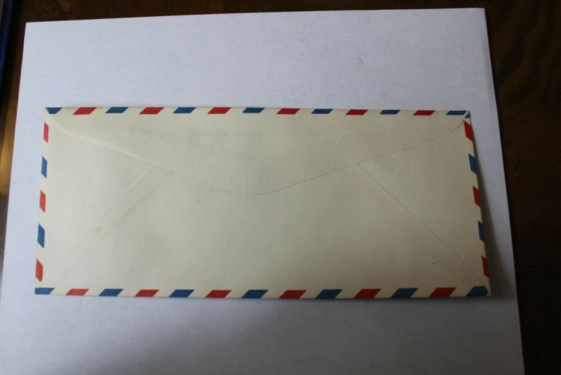 1958 Designs of 1946 U.S. Postage Stationary #10 Envelope w/Barber Stripe Crease