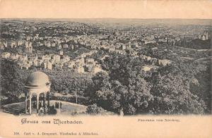 Wiesbaden Hesse Germany Gruss aus birds eye view antique pc Z17452