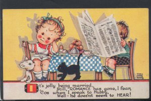 Children Postcard - It's Jolly Being Married, Still Romance Has Gone...  RS17853