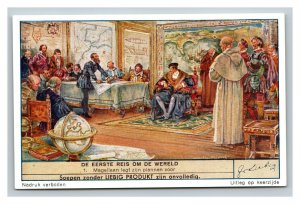 Vintage Liebig Trade Card - Dutch - 2 of the First Trip Around the World Set