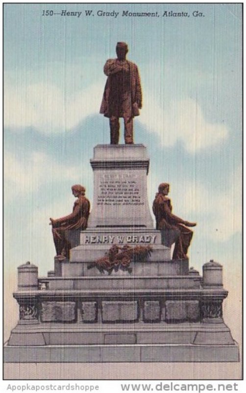 Georgia Atlanta Henry W Grady Monument 1948
