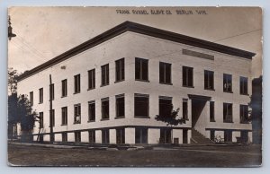 J90/ Berlin Wisconsin RPPC Postcard c1910 Frank Russel Glove Factory  565