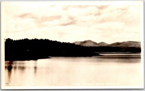 Blue Run Pennsylvania PA, Lake, Black & White, Real Photo RPPC, Vintage Postcard