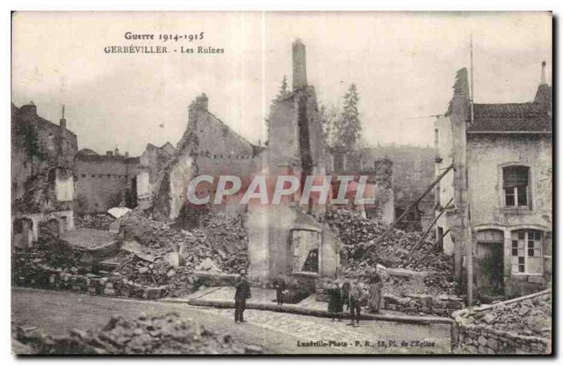 Old Postcard War 1914-1915 Gerbeviller ruins