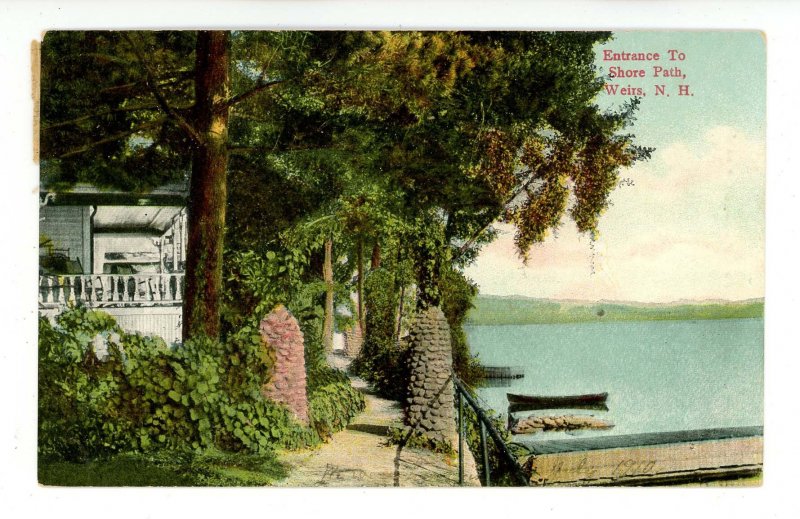 NH - The Weirs, Lake Winnipesaukee. Shore Path Entrance